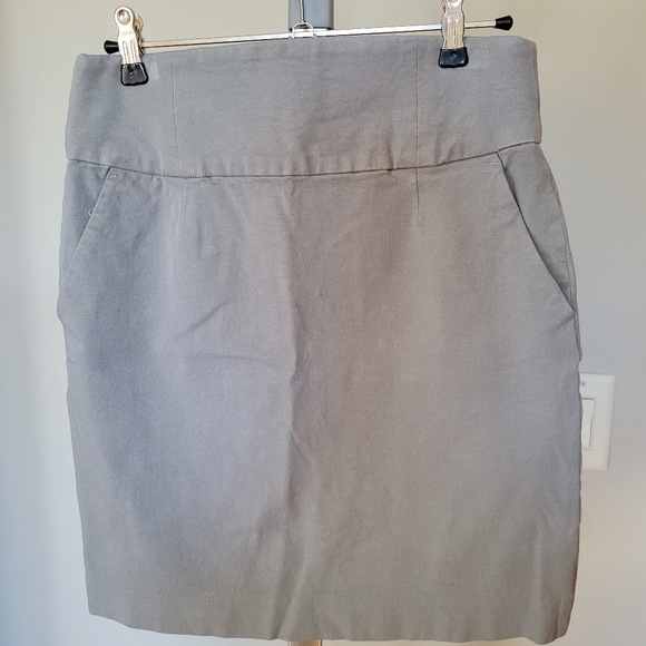 Banana Republic Silver Stretch Skirt WITH POCKETS 6P - Picture 2 of 6